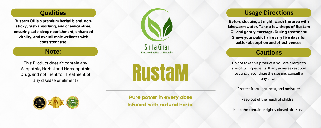 Rustam Oil – Premium Herbal Nourishing Blend