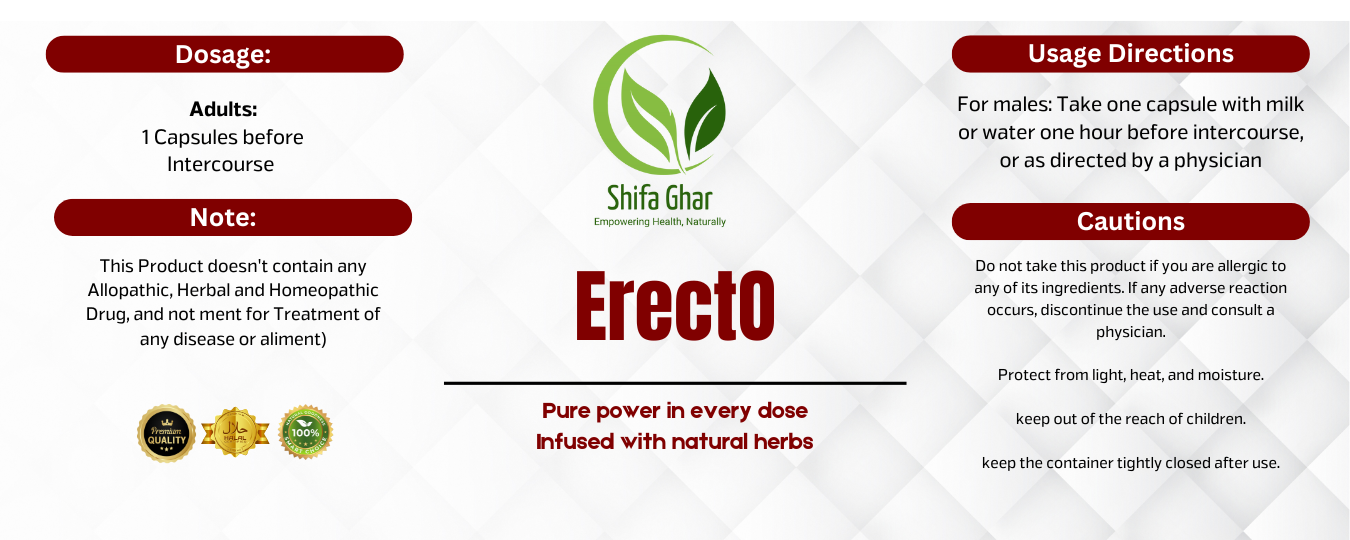Erecto Herbal Capsules – Natural Energy & Vitality Support
